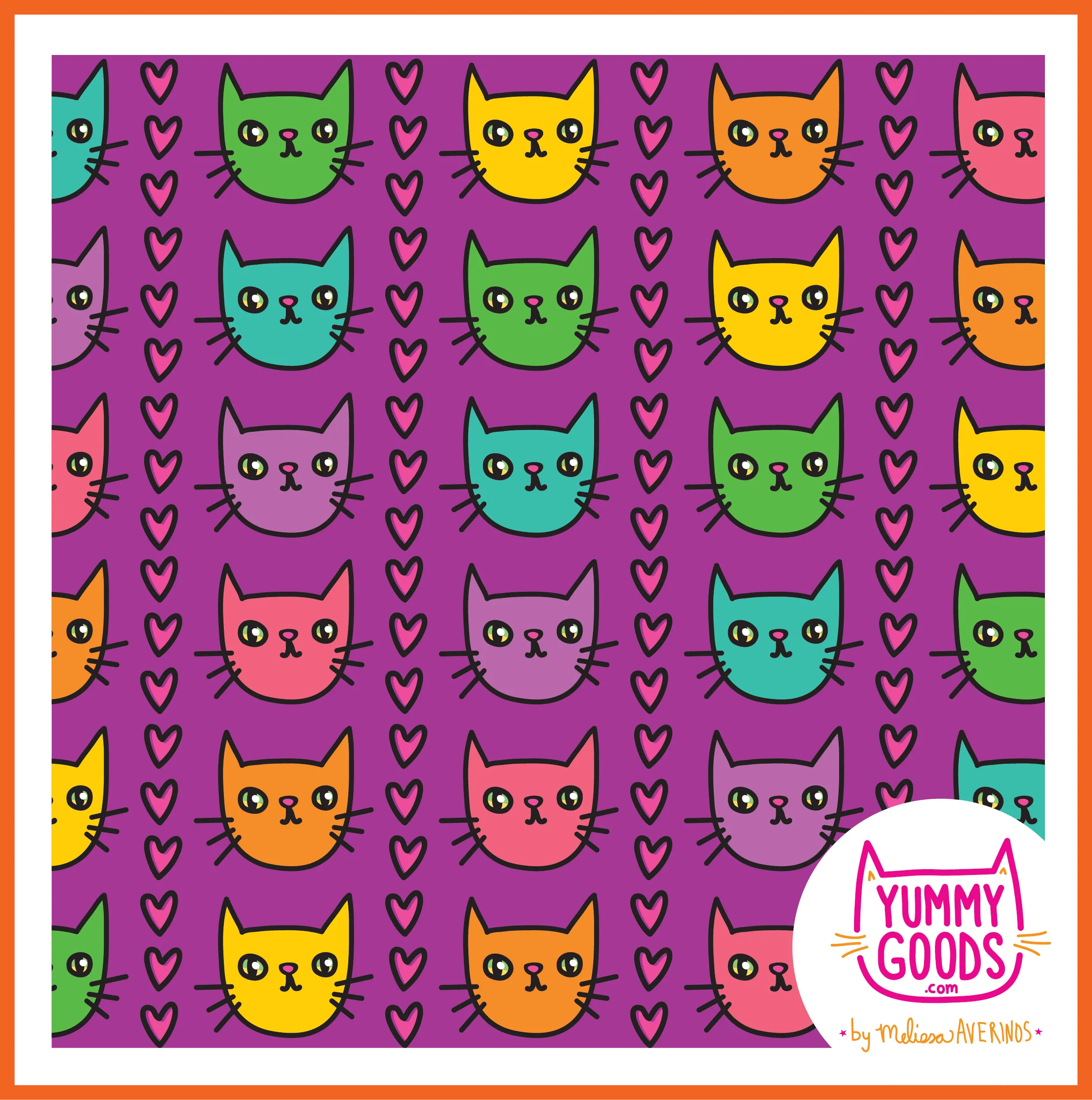 RAINBOW KITTIES Mid-Rise Leggings