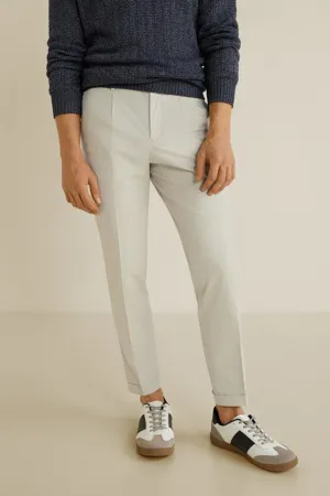 Regular-Fit Pleated Trousers