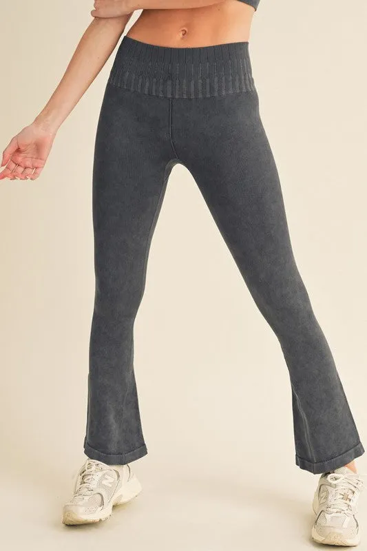 Ribbed Bliss Stonewashed Yoga Pants