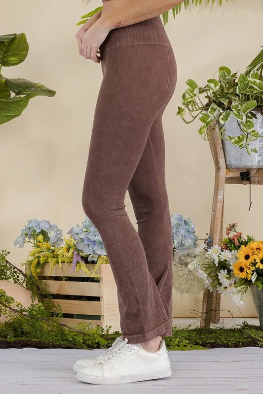 Ribbed Bliss Stonewashed Yoga Pants