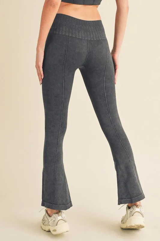 Ribbed Bliss Stonewashed Yoga Pants