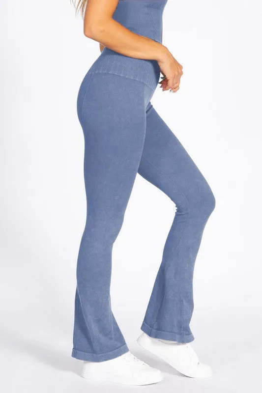 Ribbed Bliss Stonewashed Yoga Pants