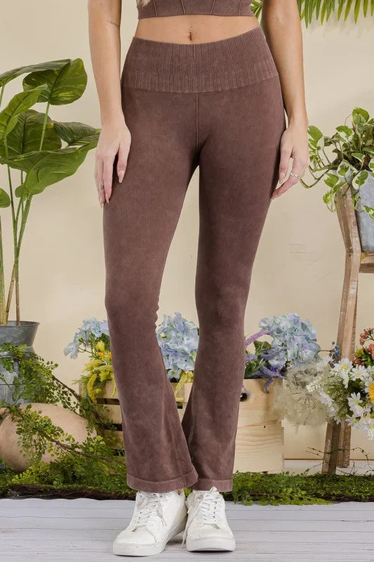 Ribbed Bliss Stonewashed Yoga Pants