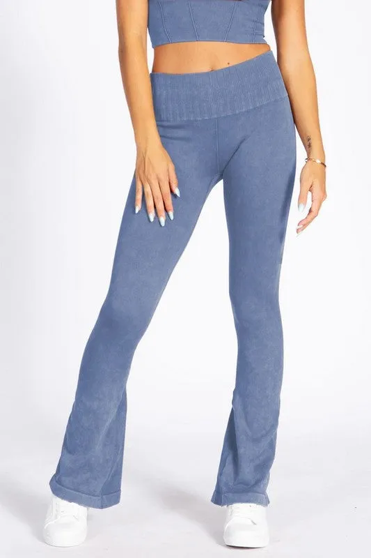 Ribbed Bliss Stonewashed Yoga Pants