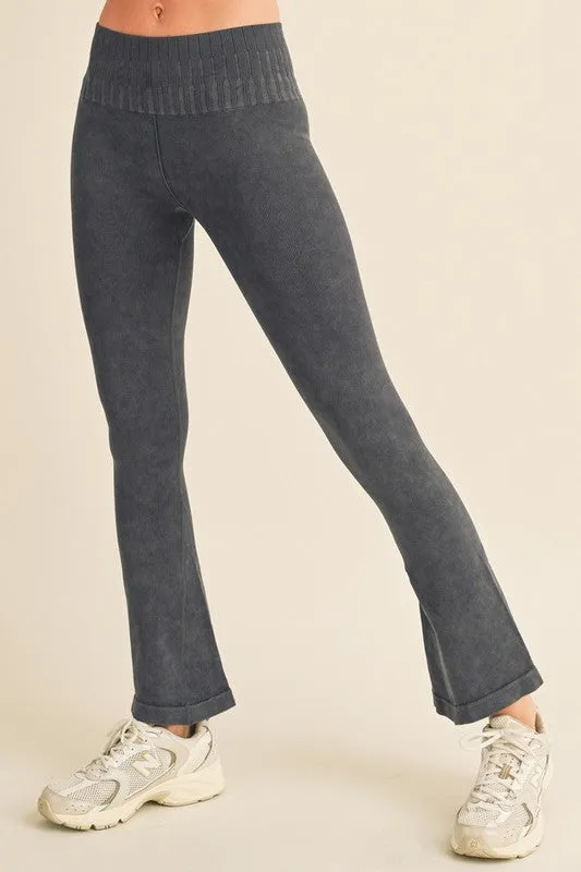 Ribbed Bliss Stonewashed Yoga Pants