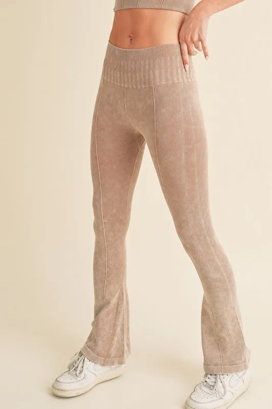 Ribbed Bliss Stonewashed Yoga Pants