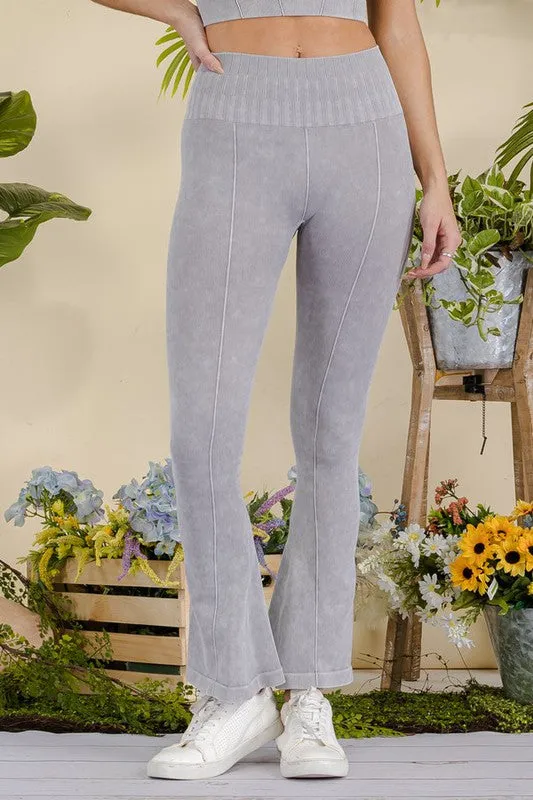 Ribbed Bliss Stonewashed Yoga Pants