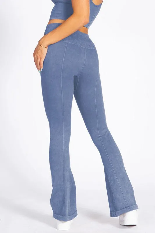 Ribbed Bliss Stonewashed Yoga Pants