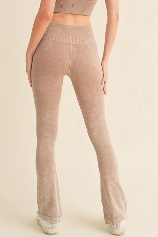 Ribbed Bliss Stonewashed Yoga Pants