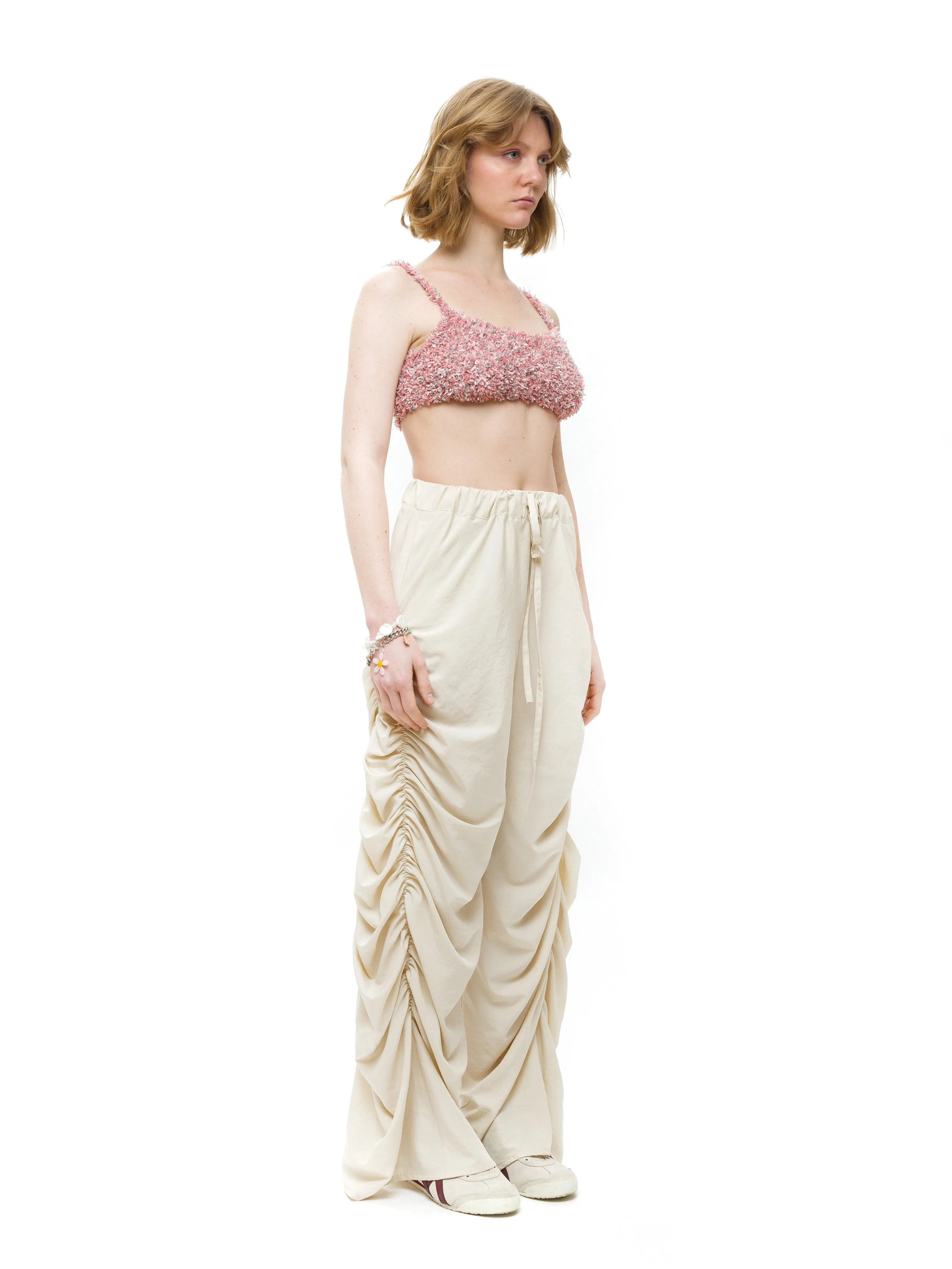 Ruched Wide Leg Trousers