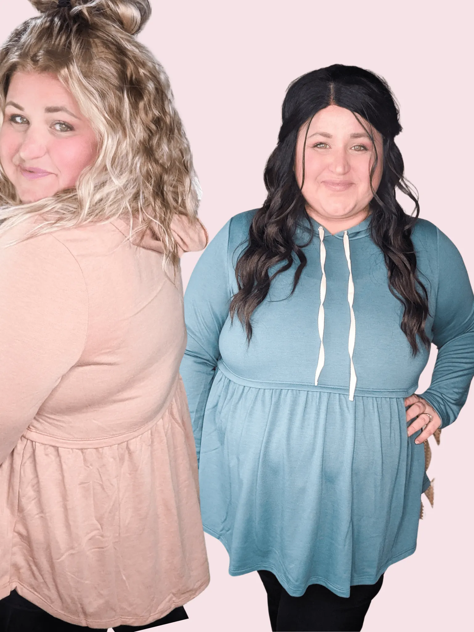 SALE- Leighton Girly Babydoll Hoodie (2 colors)