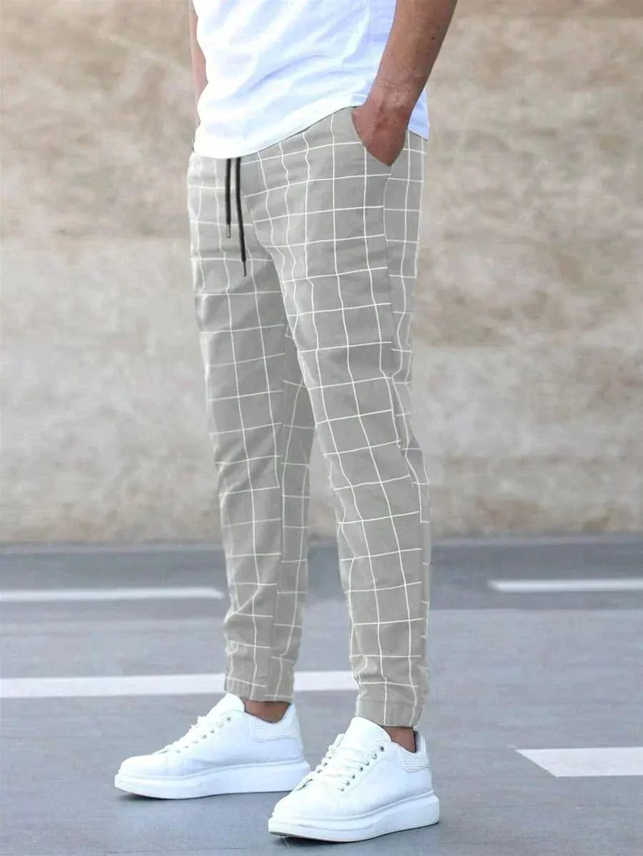 Samze | Casual Pants with Grid Pattern