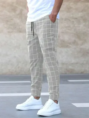 Samze | Casual Pants with Grid Pattern