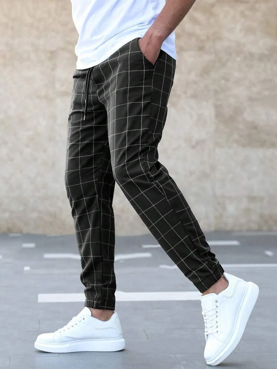 Samze | Casual Pants with Grid Pattern