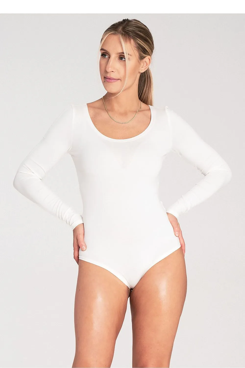 Scoop-Neck Shaping Bodysuit