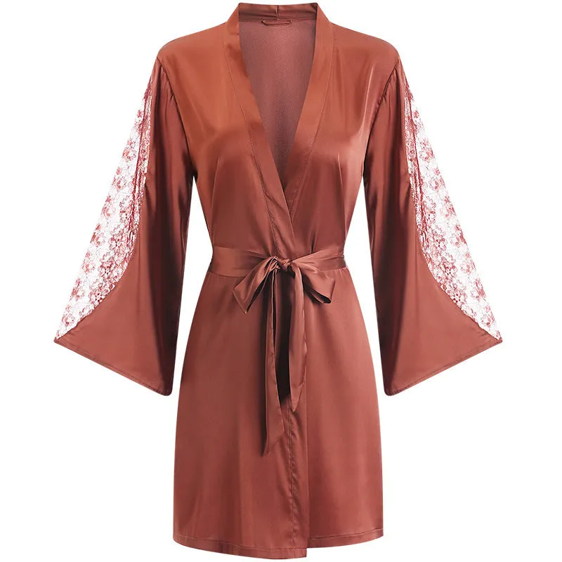 Sexy Pajamas Women Summer Ice Silk Thin Suspender Nightdress