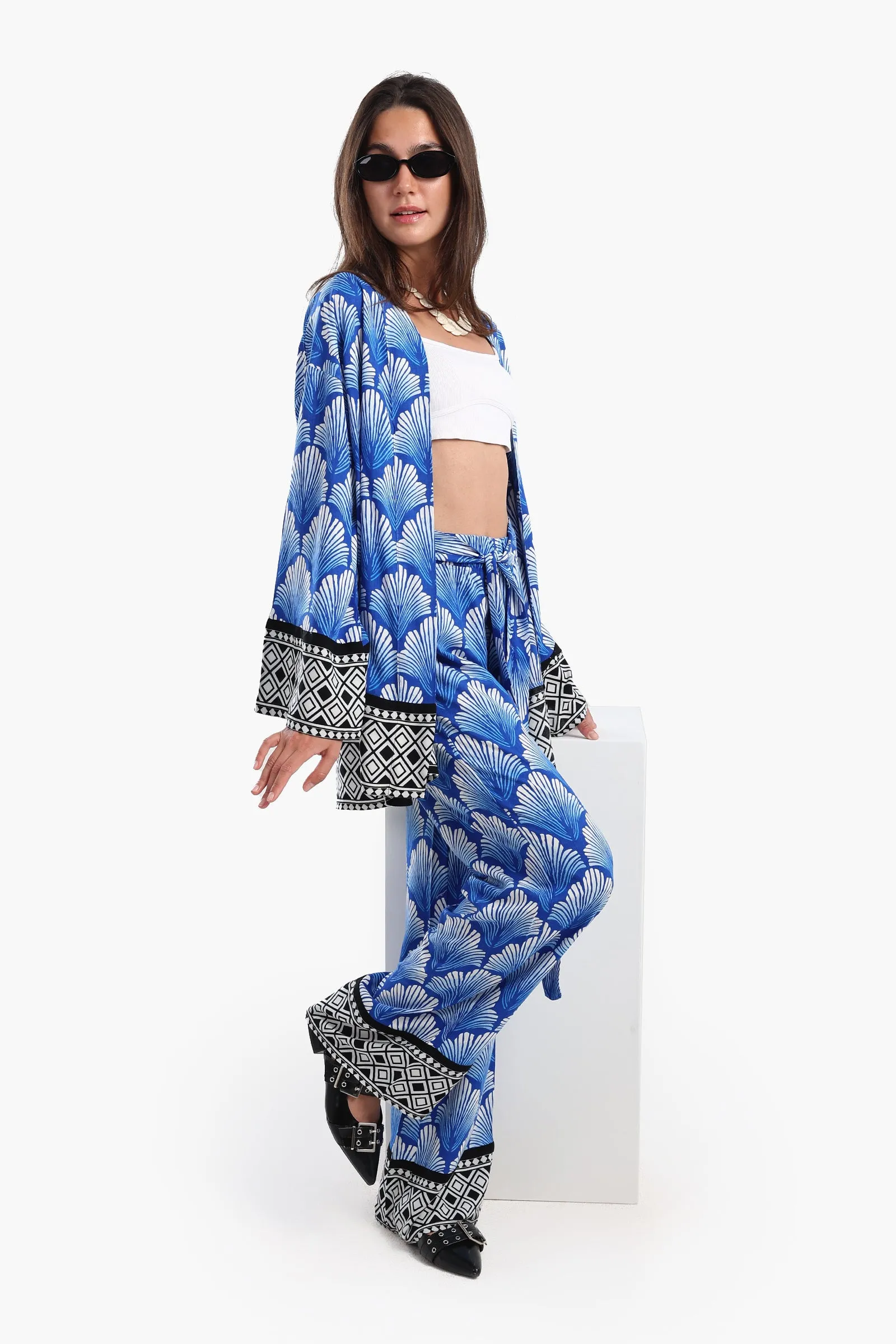 Shell Printed Kimono