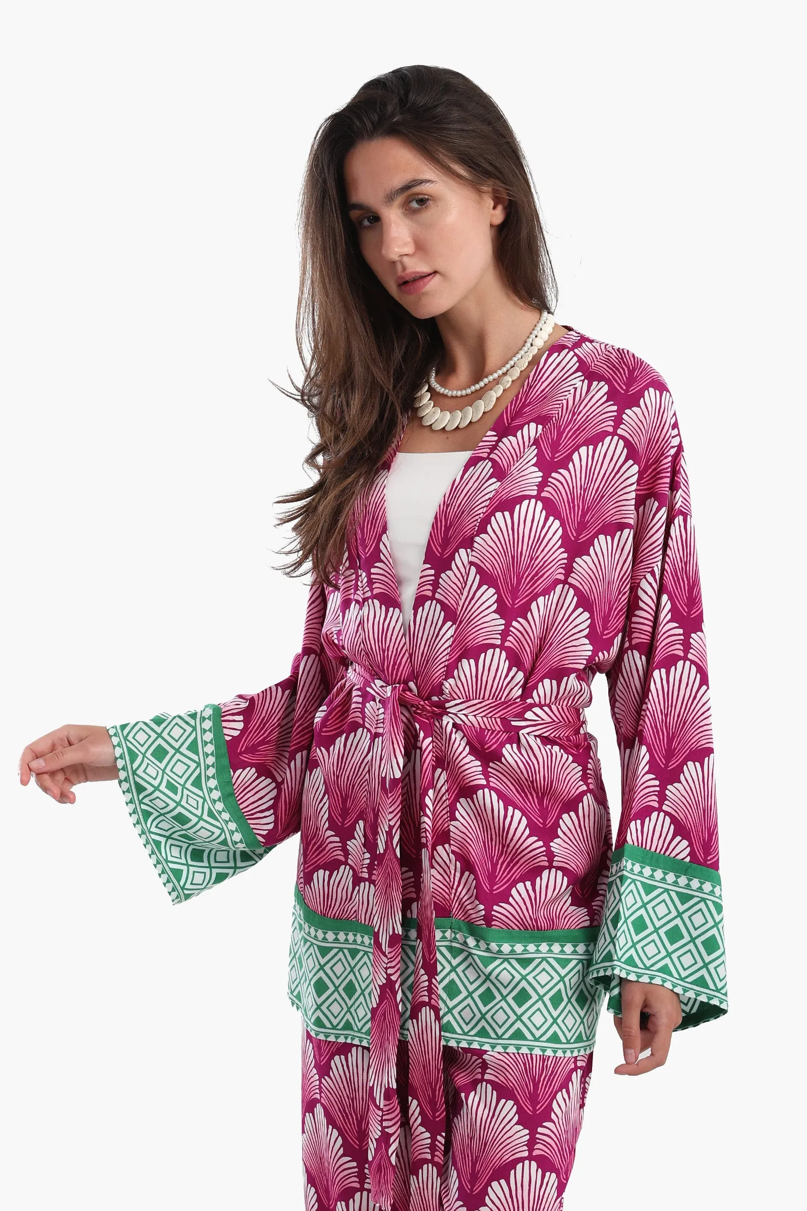 Shell Printed Kimono