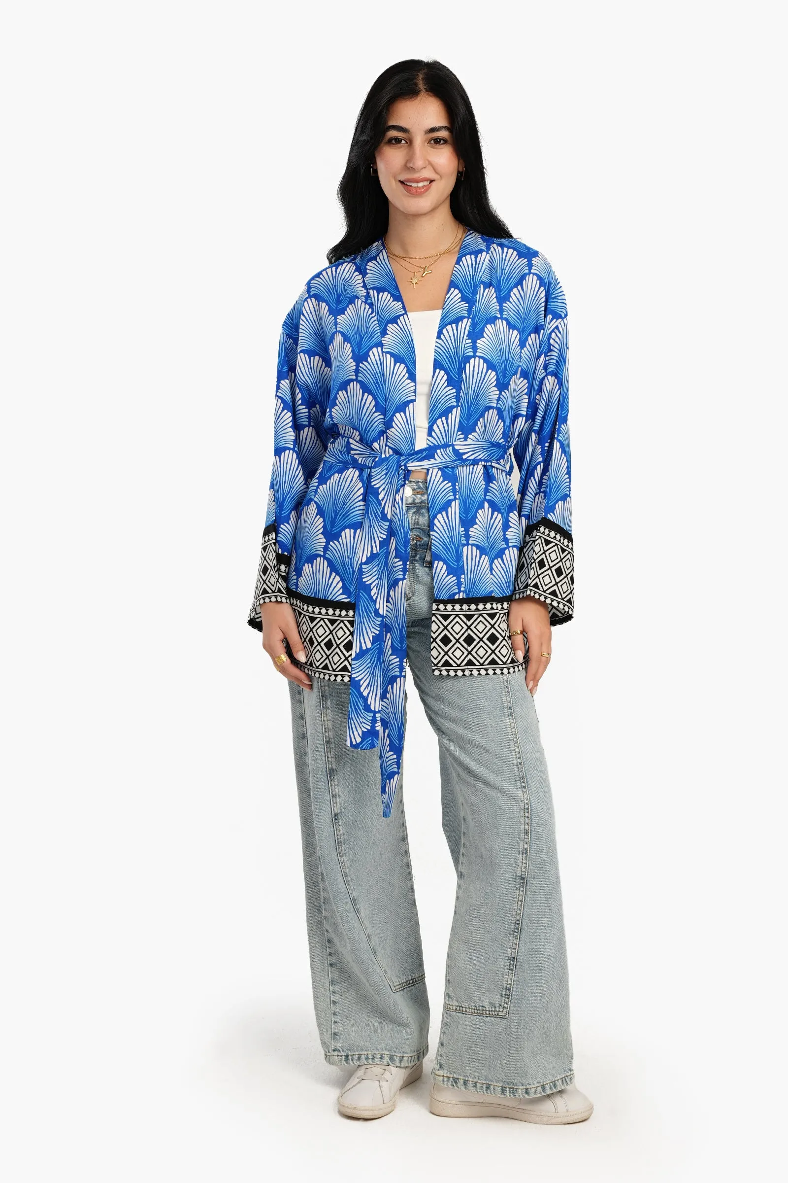 Shell Printed Kimono