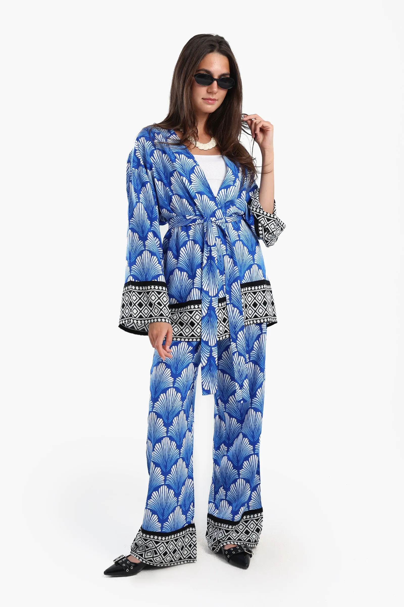 Shell Printed Kimono