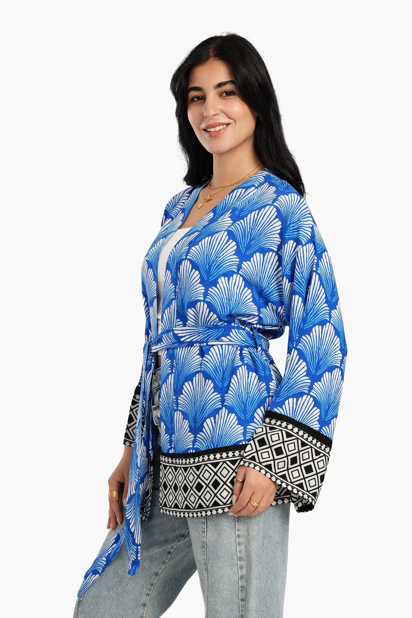 Shell Printed Kimono