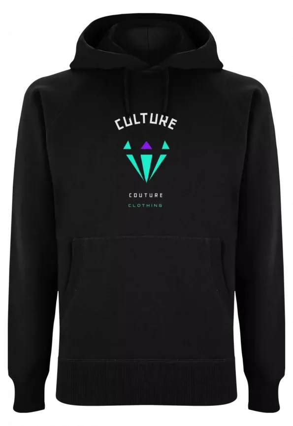 Shine Bright Hoodie/Black/Aqua