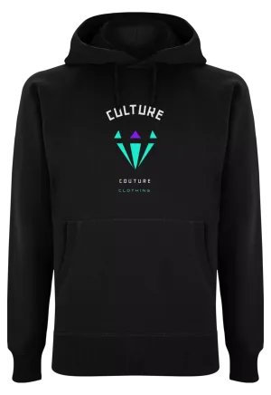 Shine Bright Hoodie/Black/Aqua