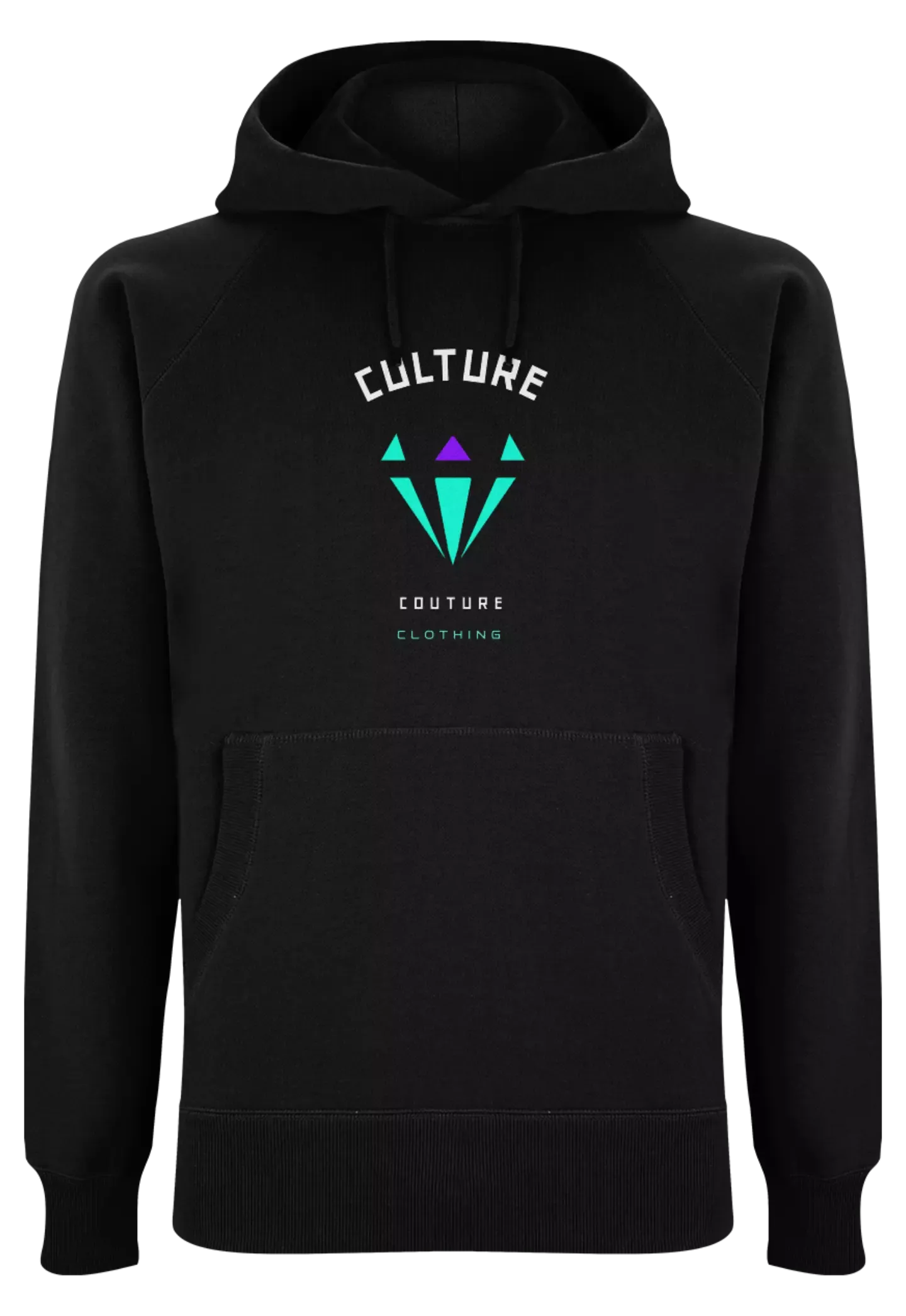 Shine Bright Hoodie/Black/Aqua