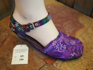 Size 39 Ballerina Sandals - Purple Love Birds