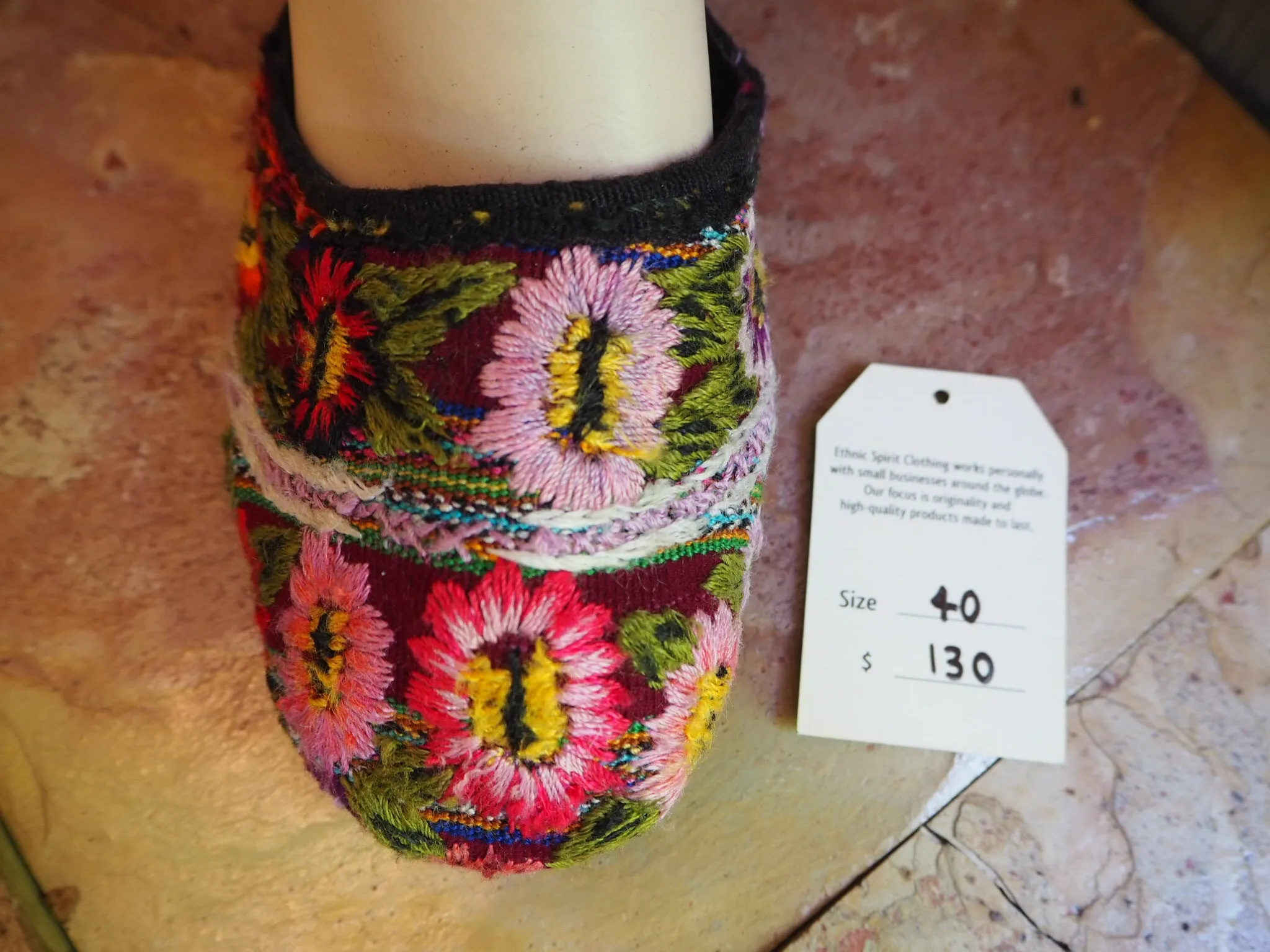 Size 40 Ballerina Sandals - Colourful Flowers