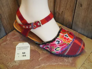 Size 40 Ballerina Sandals - Flower Border