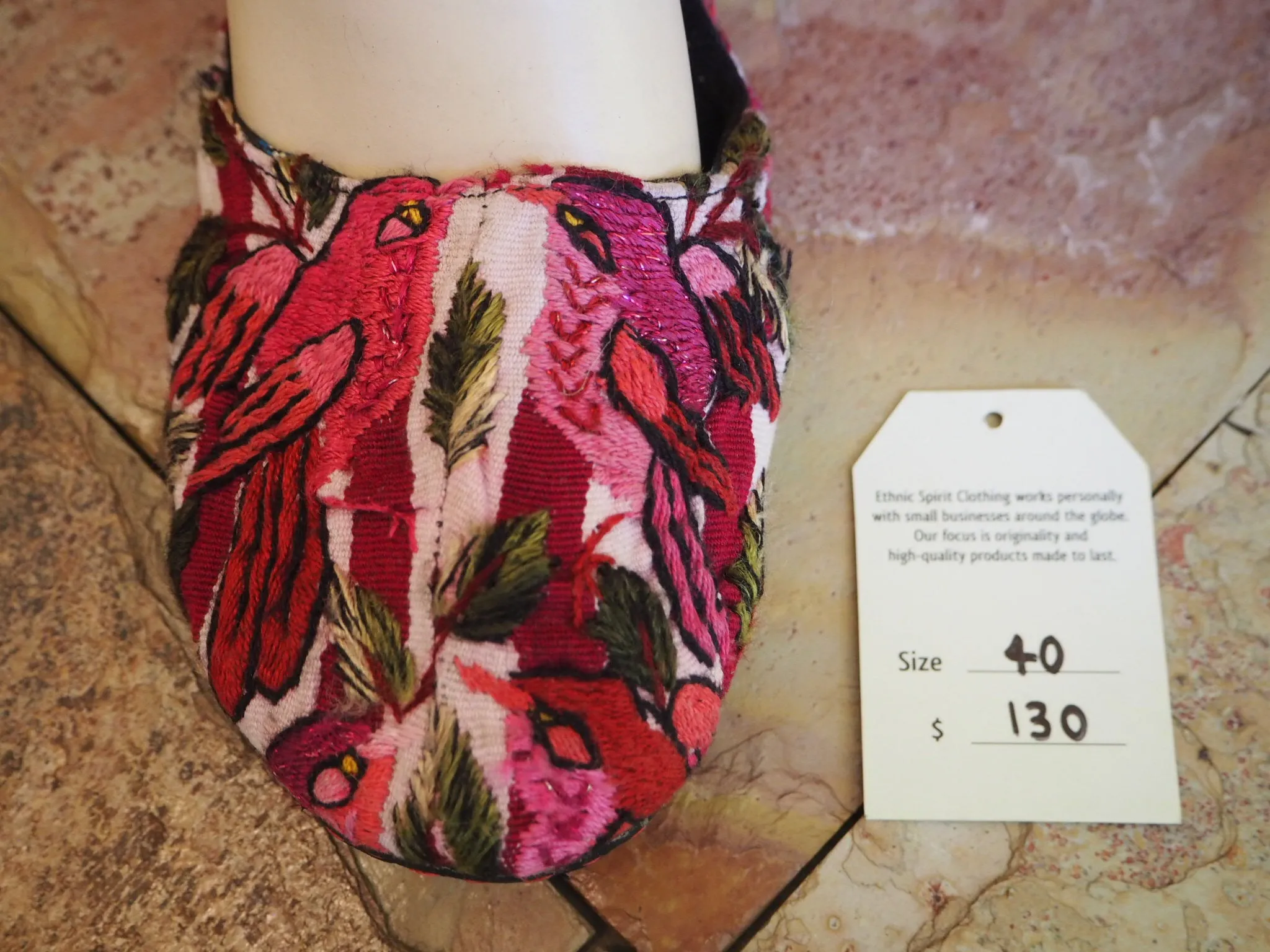 Size 40 Ballerina Sandals - Hot Pink Love Birds