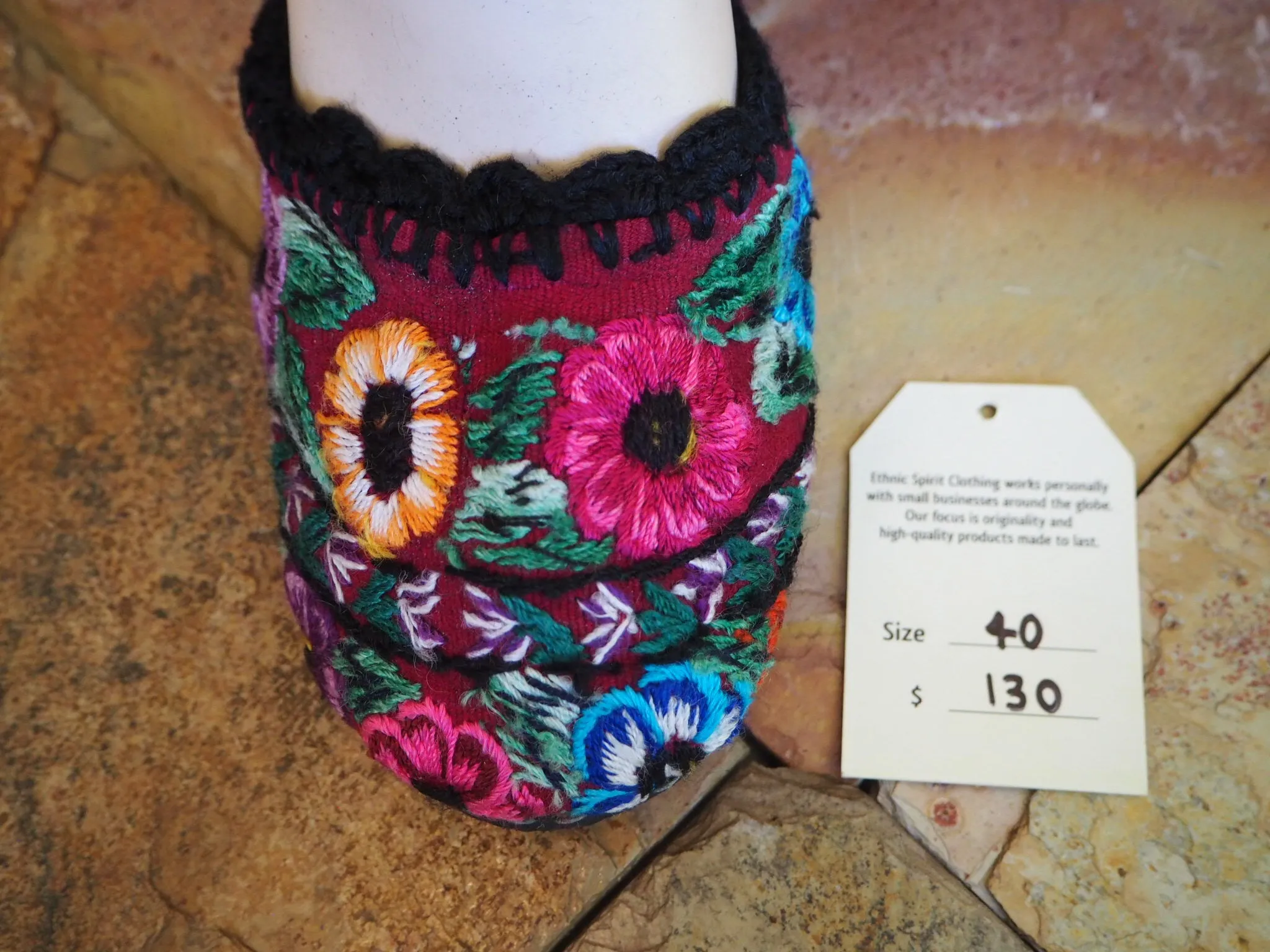 Size 40 Ballerina Sandals - Yellow and Pink Flowers