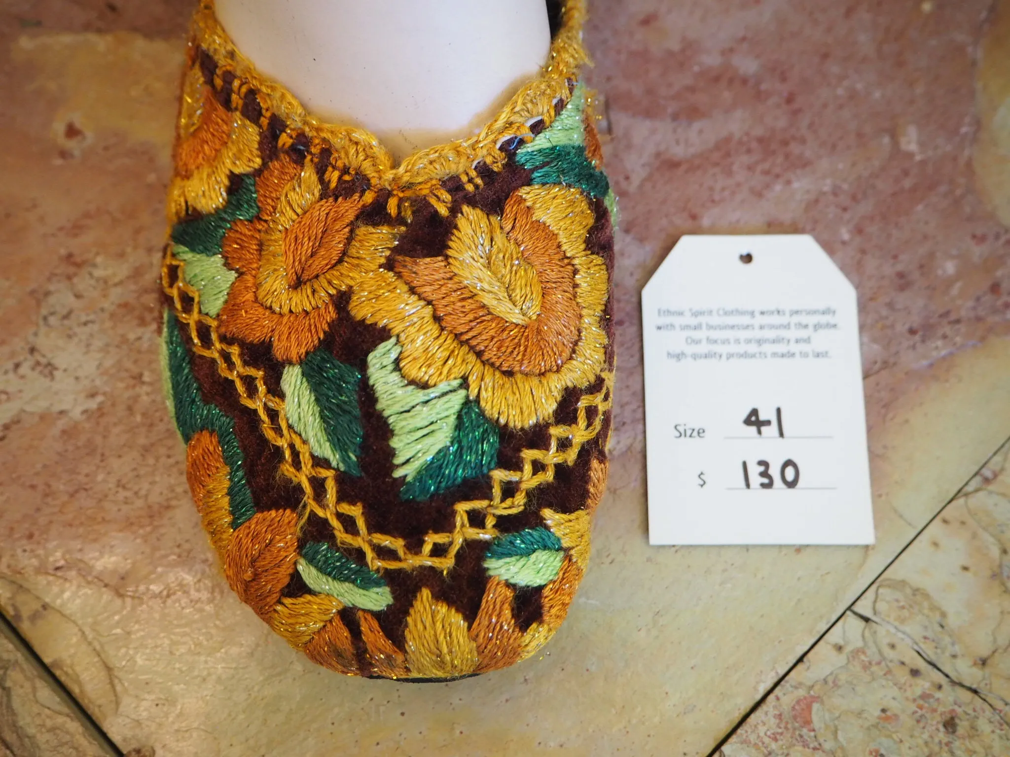 Size 41 Ballerina Sandals - Golden Petals
