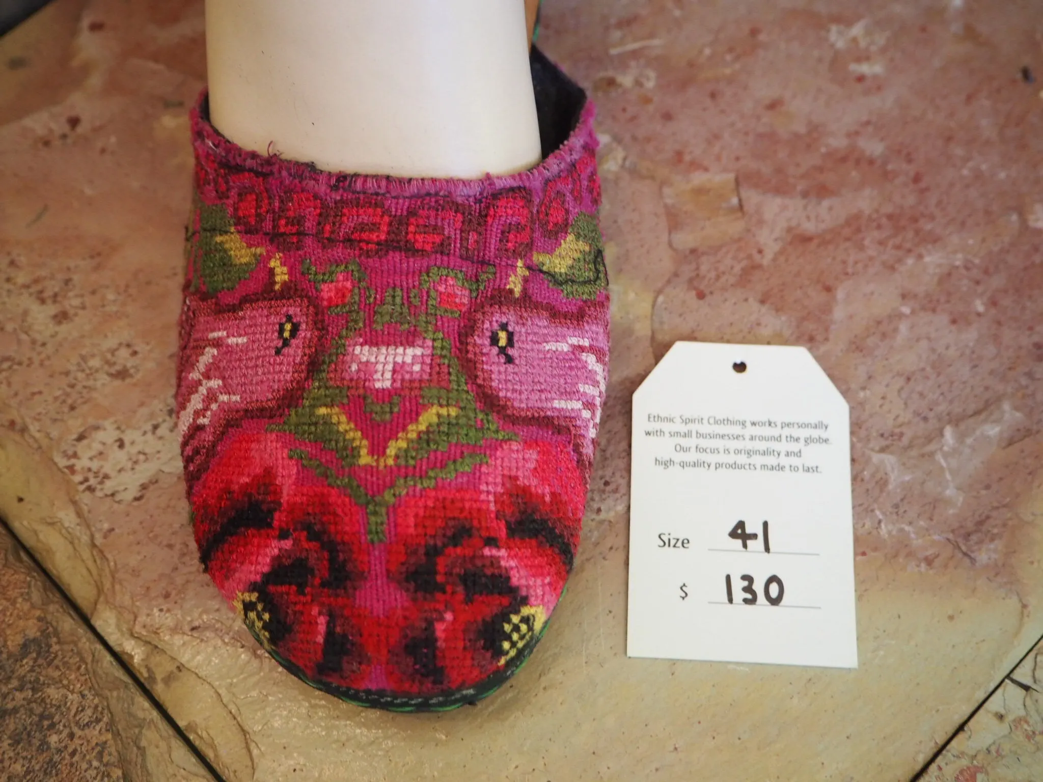 Size 41 Ballerina Sandals - Hot Pink Love Birds