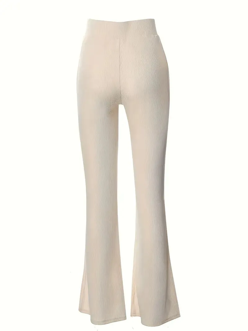 SleekFit Ribbed High-Waist Leggings