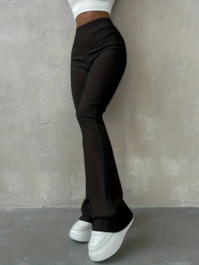 SleekFit Ribbed High-Waist Leggings
