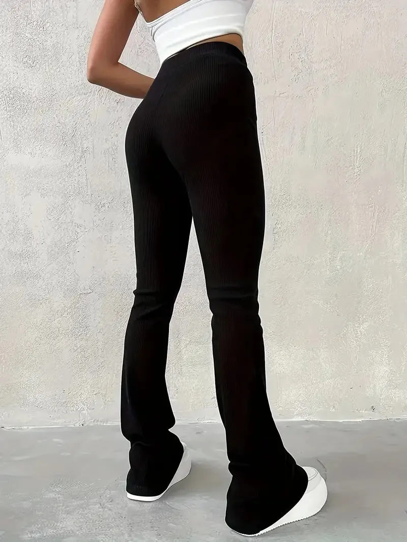 SleekFit Ribbed High-Waist Leggings