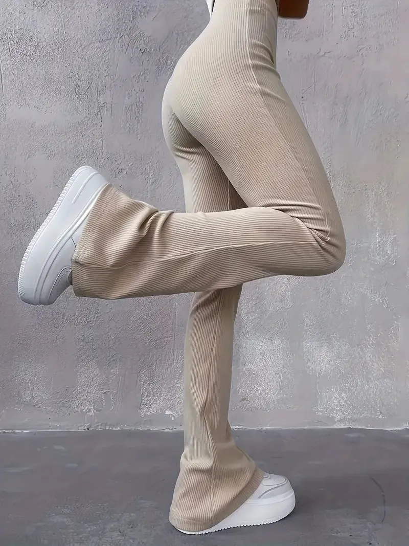 SleekFit Ribbed High-Waist Leggings