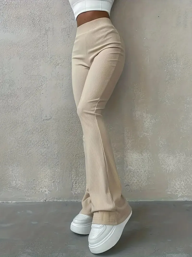 SleekFit Ribbed High-Waist Leggings