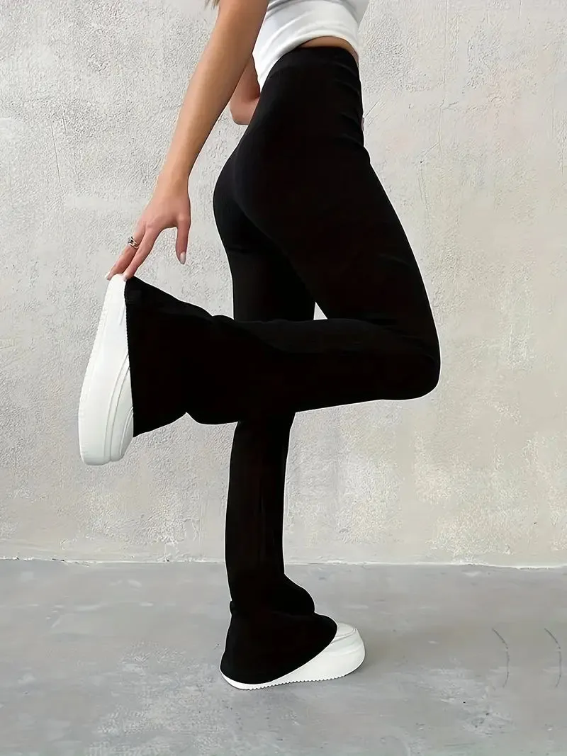 SleekFit Ribbed High-Waist Leggings