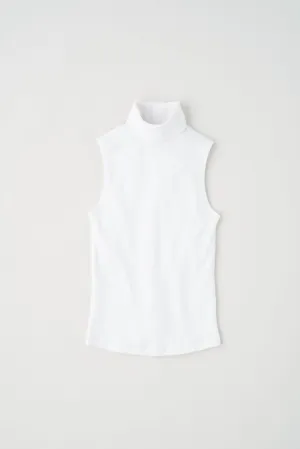 Sleeveless Cotton Turtleneck