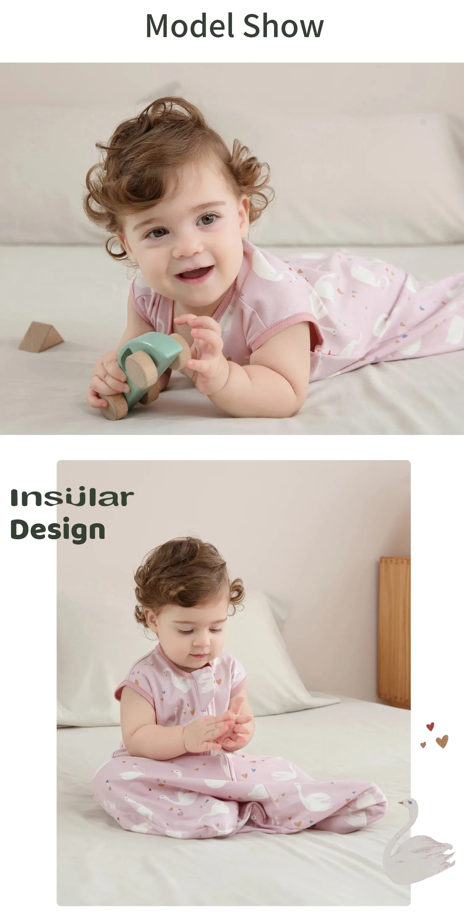 Sleeveless Vest Baby Sleeping Bag Cotton Thin Breathable Pajamas Anti-Kicking Cocoon for Newborn Envelope Sleep Sack Bedding