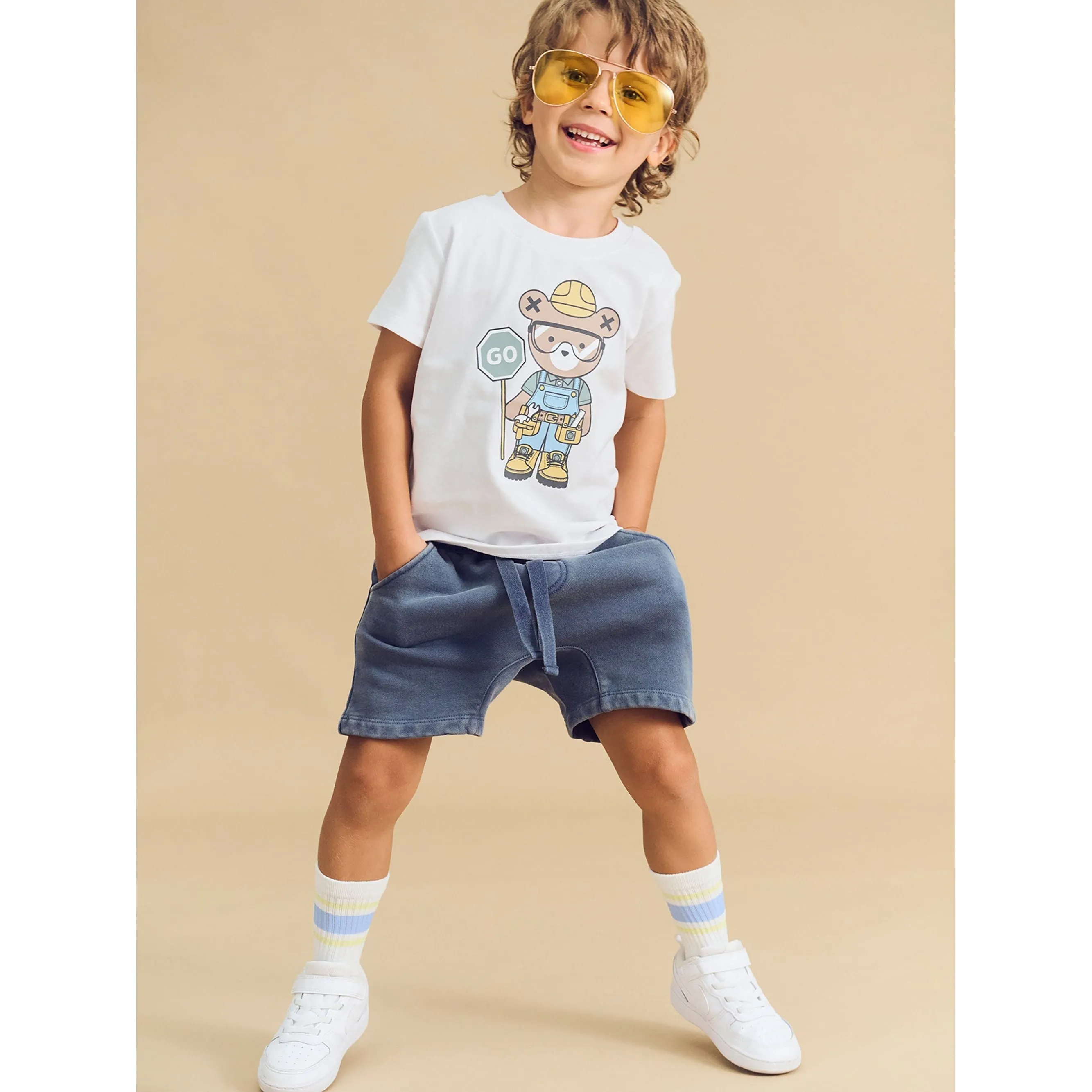 Slouch Short Washed Navy