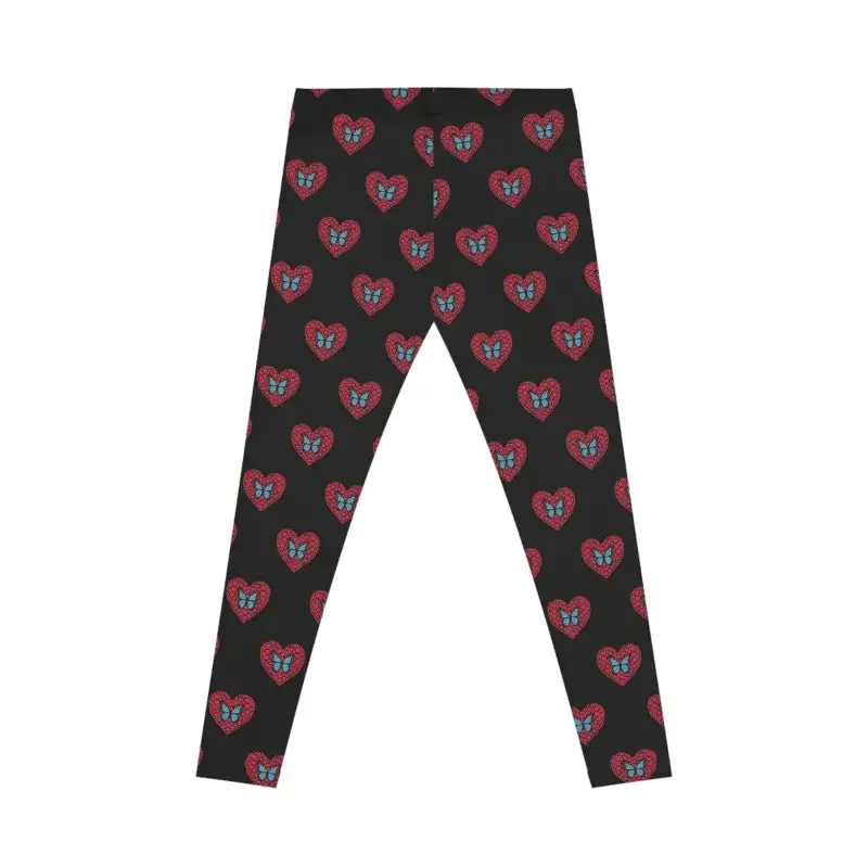 Smooth and Comfy Stretchy Fabric Butterflies Leggings