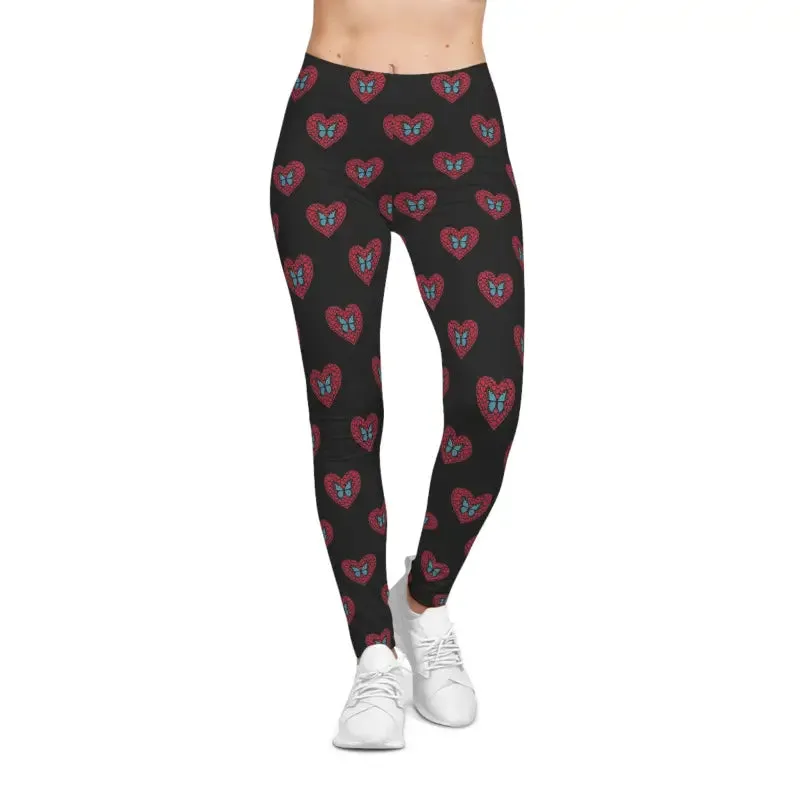 Smooth and Comfy Stretchy Fabric Butterflies Leggings