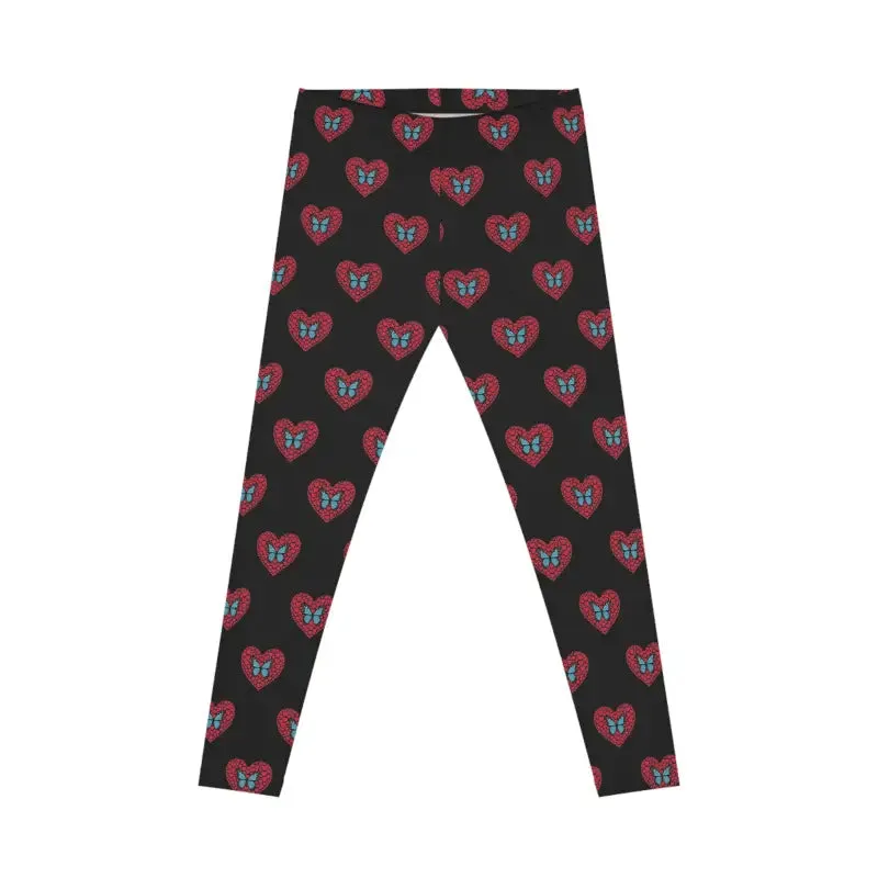 Smooth and Comfy Stretchy Fabric Butterflies Leggings