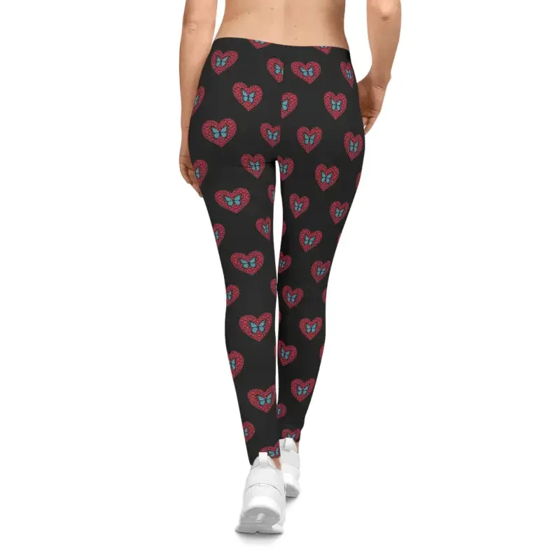 Smooth and Comfy Stretchy Fabric Butterflies Leggings