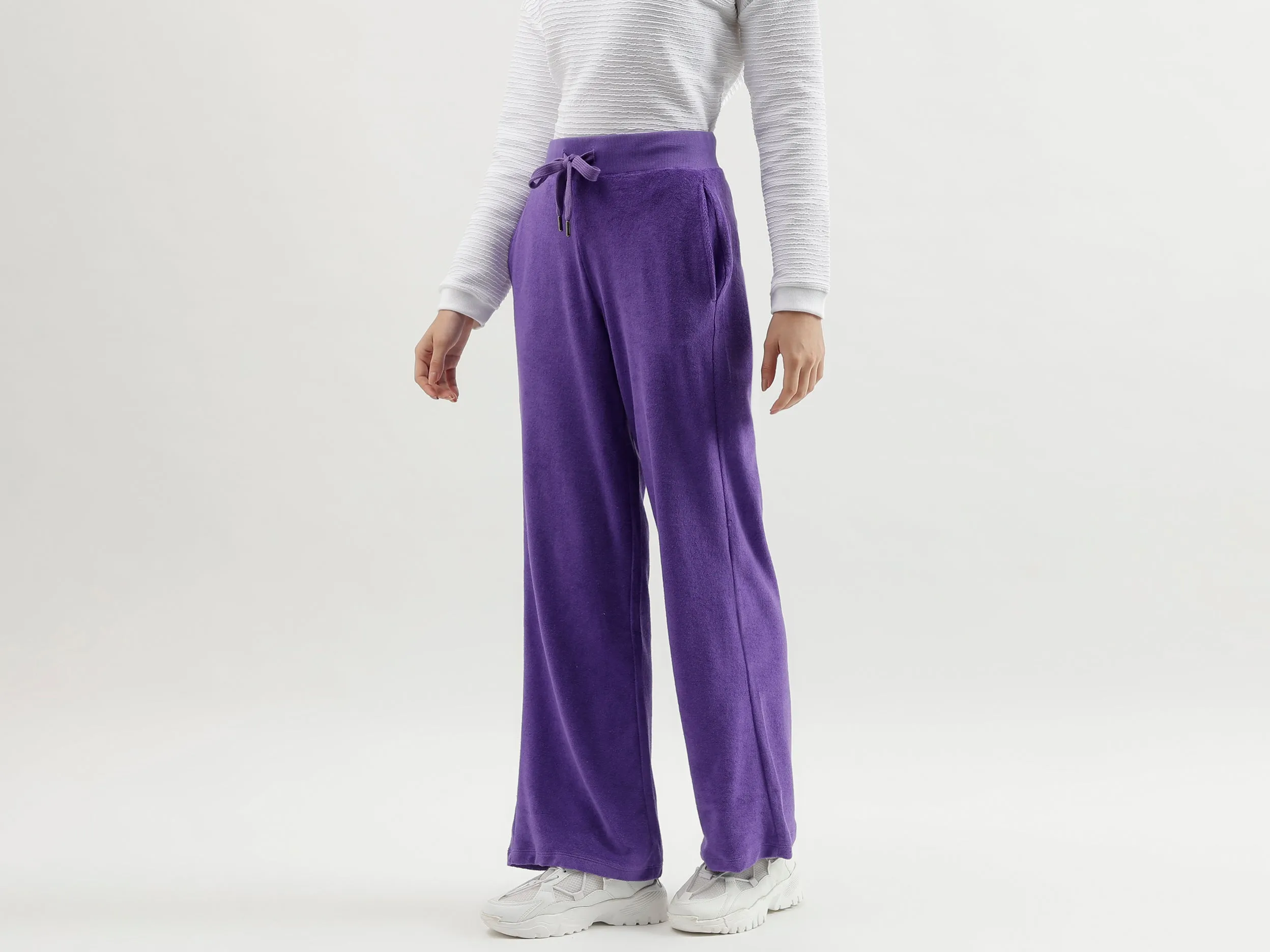 Solid Coloured Wide Leg Joggers