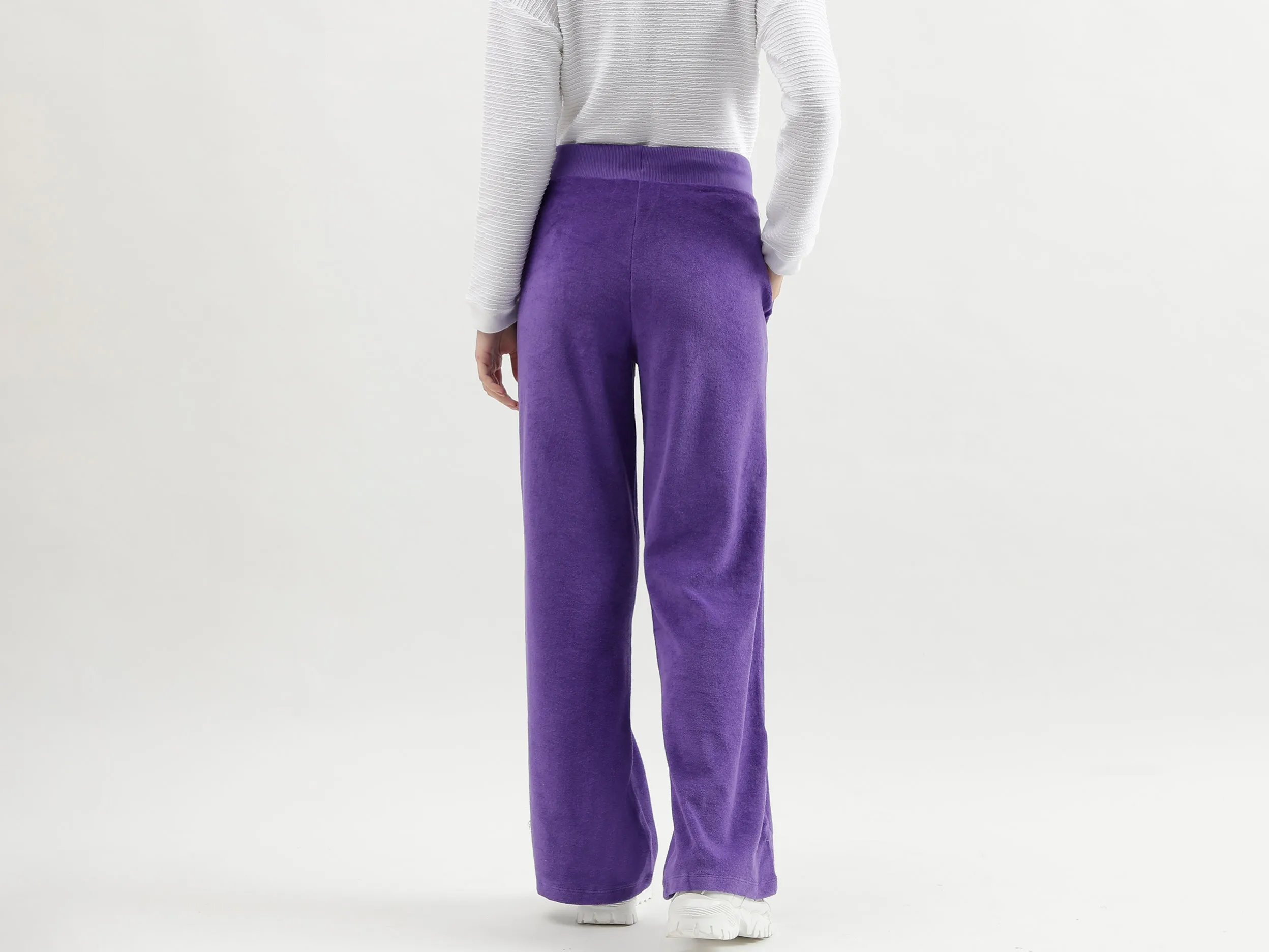 Solid Coloured Wide Leg Joggers
